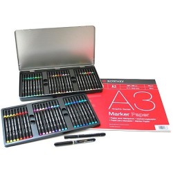 Kit feutres et bloc papier marqueur layout