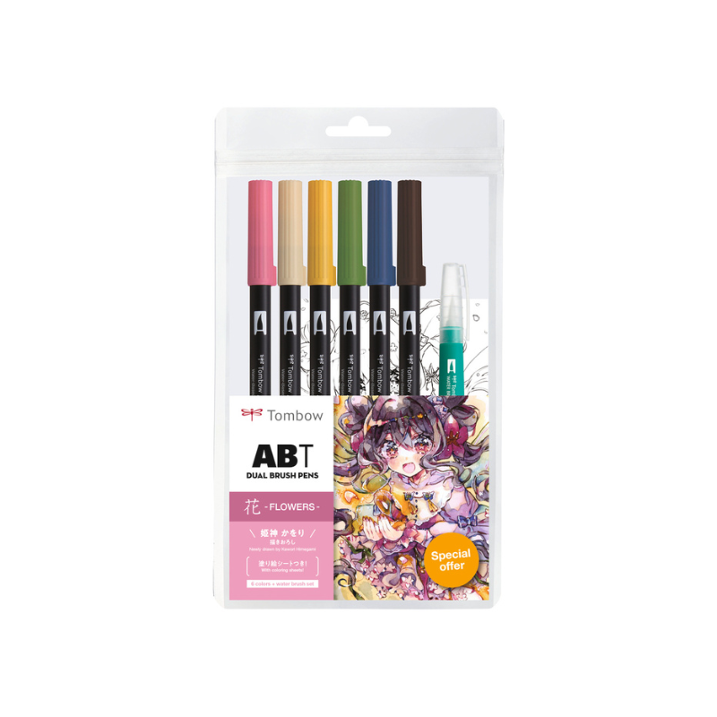 Set de 6 feutres ABT Tombow - Flower - édition limitée