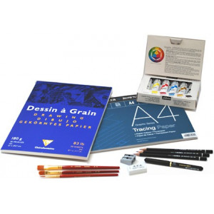 Coffrets, kits de dessin : crayons de couleur et crayons esquisse