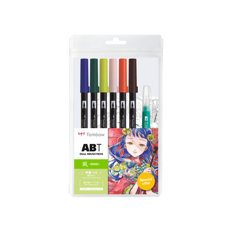 Set de 6 feutres ABT Tombow - Wind - édition limitée