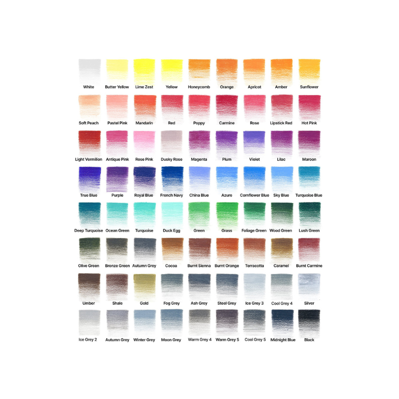 Nuancier boîte 72 crayons de couleurs Winsor & Newton