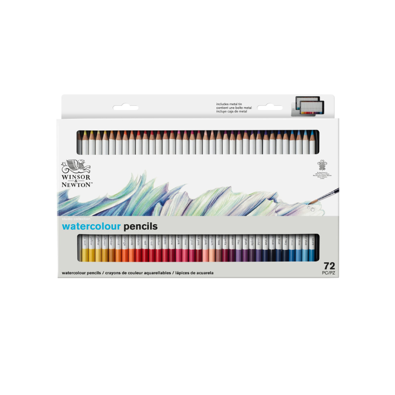 Winsor & Newton - Boîte 72 crayons de couleurs aquarellables