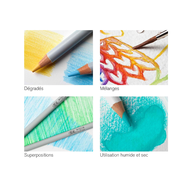 Set 72 crayons de couleurs aquarellables - Winsor & Newton