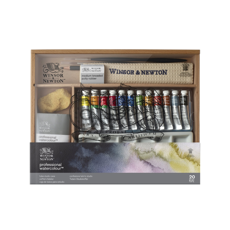 Coffret d'atelier en bois aquarelle Winsor & Newton