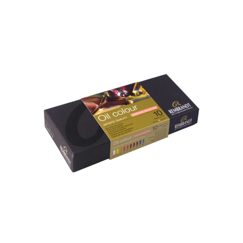 Assortiment de 10 tubes de peinture Huile extra fine Rembrandt - Portrait