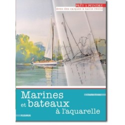 Livre Marines et bateaux à l'aquarelle - Livre + claques