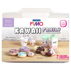 Mallette Fimo Kawai Family - Graine créative