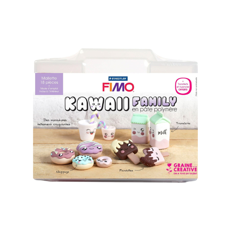 Mallette Fimo Kawai Family - Graine créative