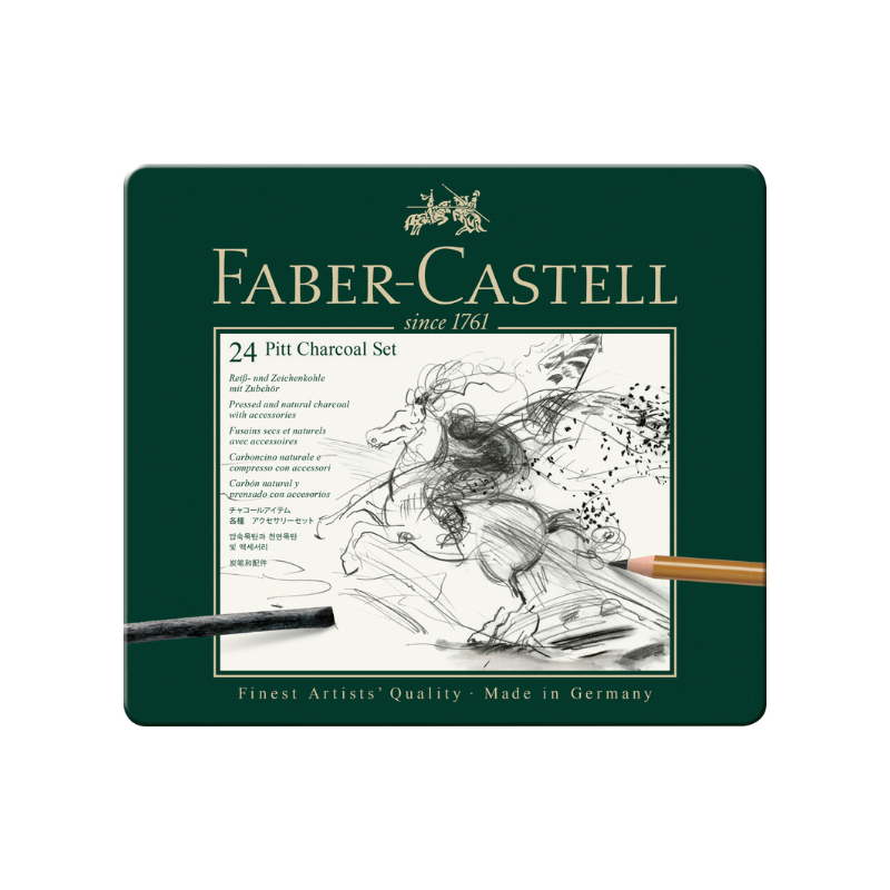 Boîte de 24 fusains secs et naturels - Faber-Castell
