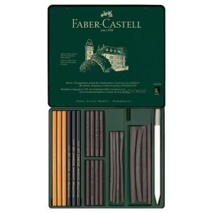 Coffret 24 fusains secs et naturels - Faber-Castell