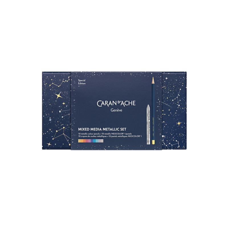 Caran d'Ache - Set multi-techniques Cosmic blue