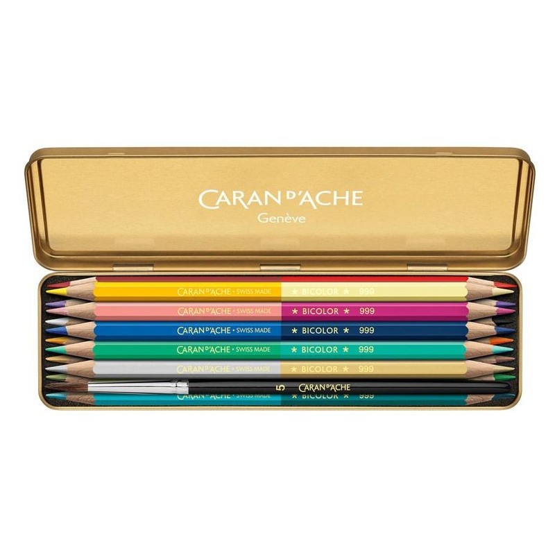 Set 10 crayons Prismalo Bicolor - Caran d'Ache