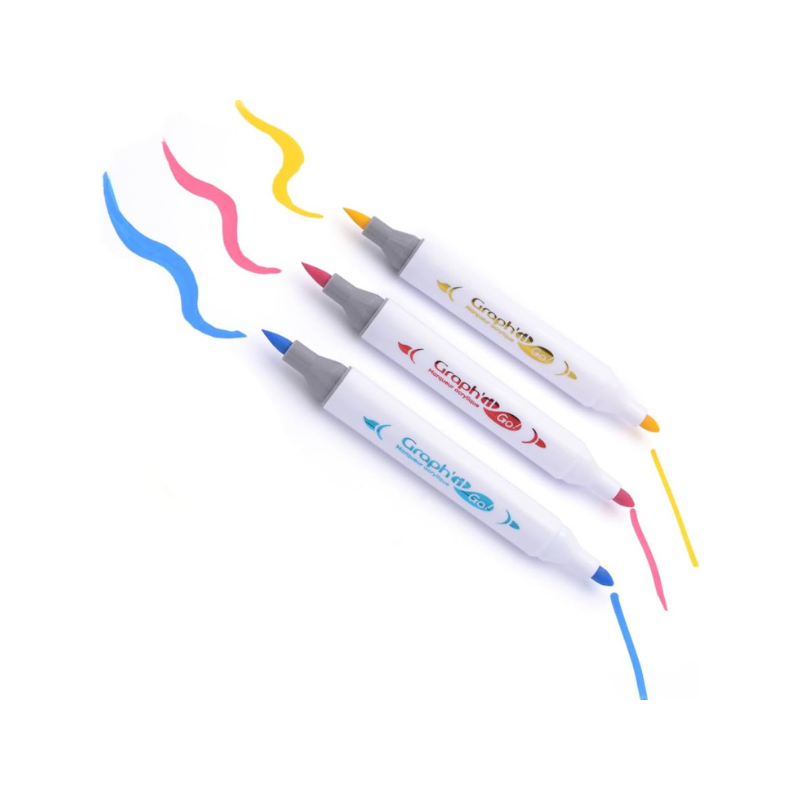 Boite48 marqueurs acrylique double-pointes - Graph'it
