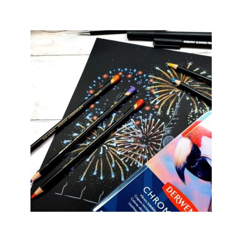 Set de 150 crayons Chromaflow - Boite métal Derwent