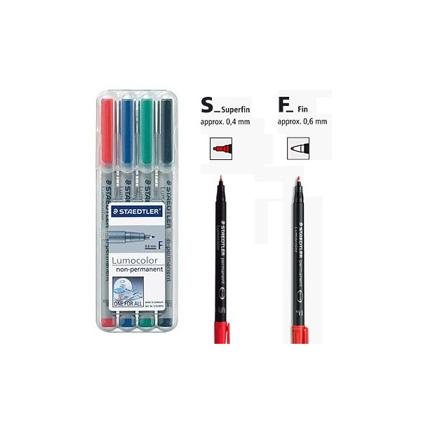 STAEDTLER Feutre non-permanent Lumocolor, rouge,…