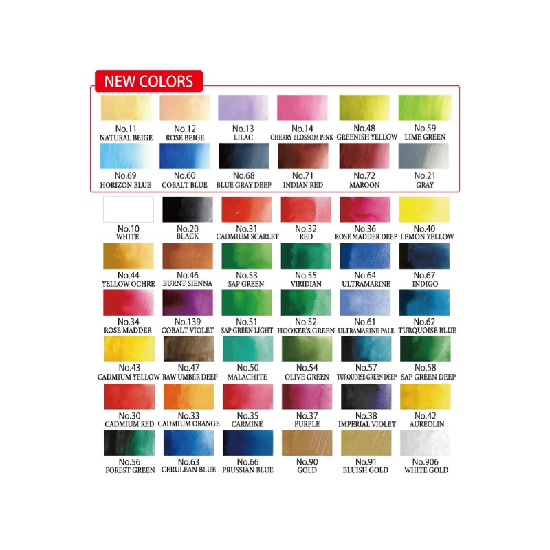 Kuretake 48 godets aquarelle Gansai Tambi