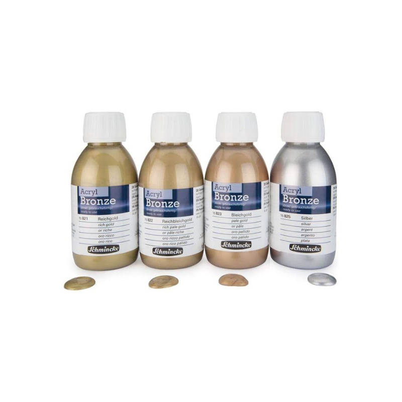 Couleurs bronzes acrylique- Acryl bronze - Schmincke
