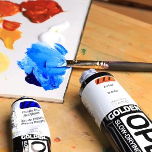Peinture acrylique Golden Open - Set de 12 tubes + diluant