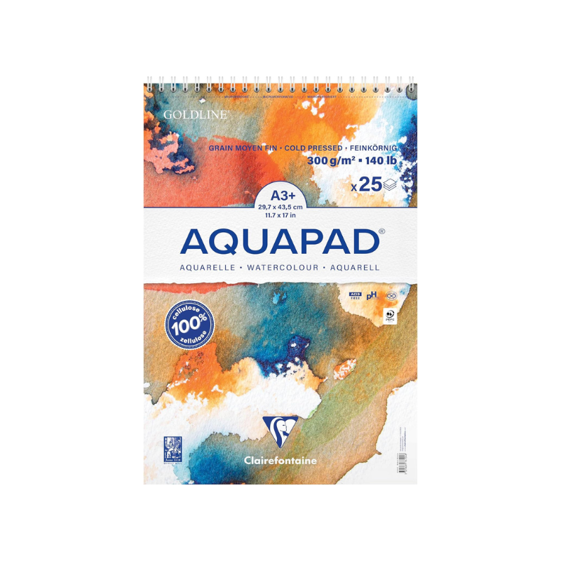 Bloc aquarelle Aquapad A3 - Spiral - Clairefontaine