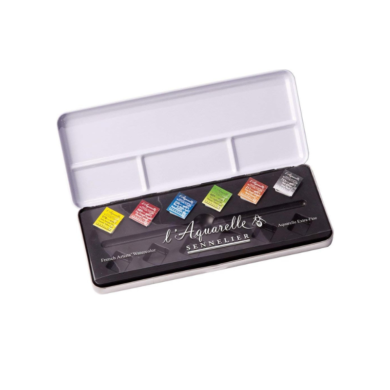Aquarelle extra-fine Sennelier - Test pack 6 demi-godets