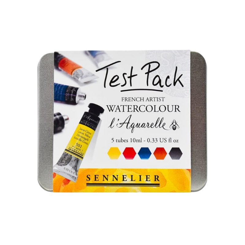 Aquarelle extra-fine Sennelier - Test pack 5 tubes 10ml 