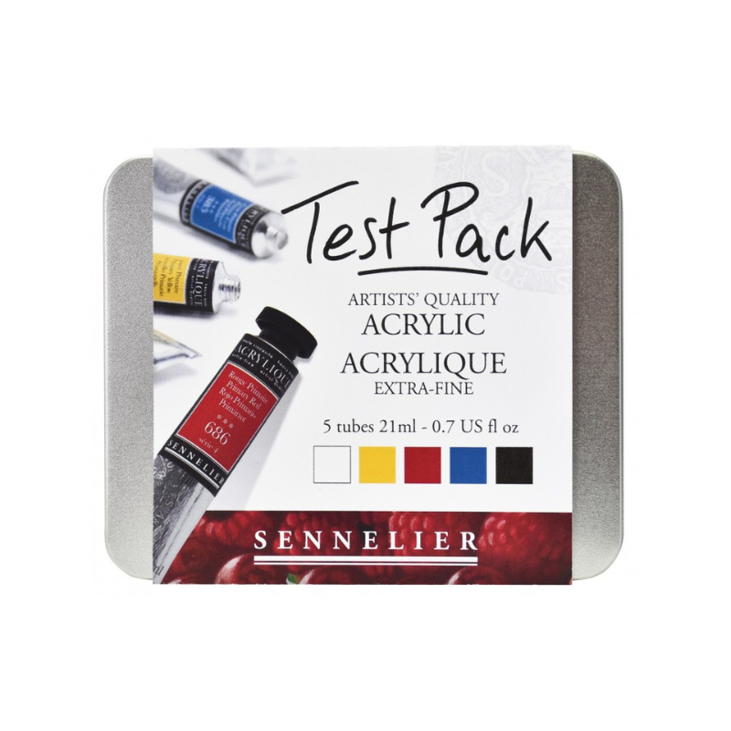 Test Pack acrylique extra-fine 5 tubes 21ml - Sennelier