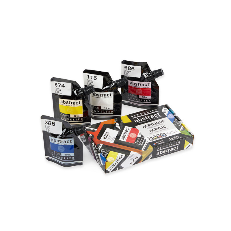 Test pack Abstract satiné 4 tubes 40ml - Sennelier