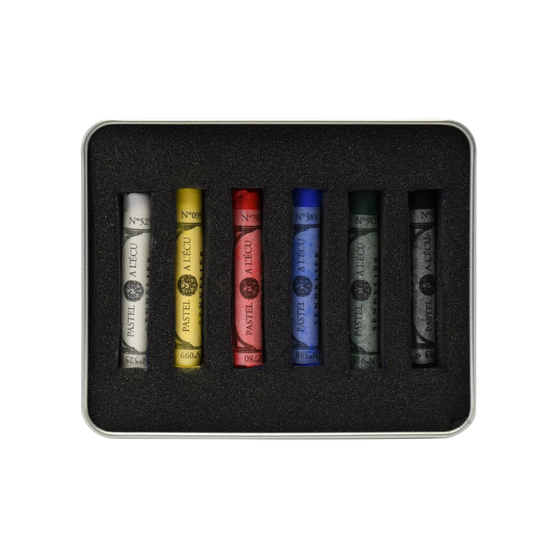 Pack pastels à l'écu Sennelier - test pack 6 couleurs