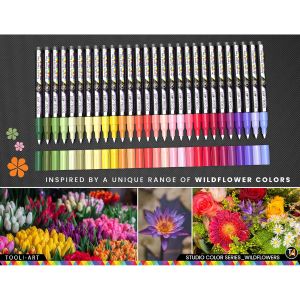 Lot 28 marqueurs acrylique 0.7 mm - Fleurs sauvages - Tooli-Art