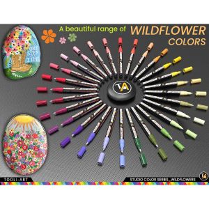 Assortiment 28 marqueurs acrylique 0.7 mm - Fleurs sauvages - Tooli-Art
