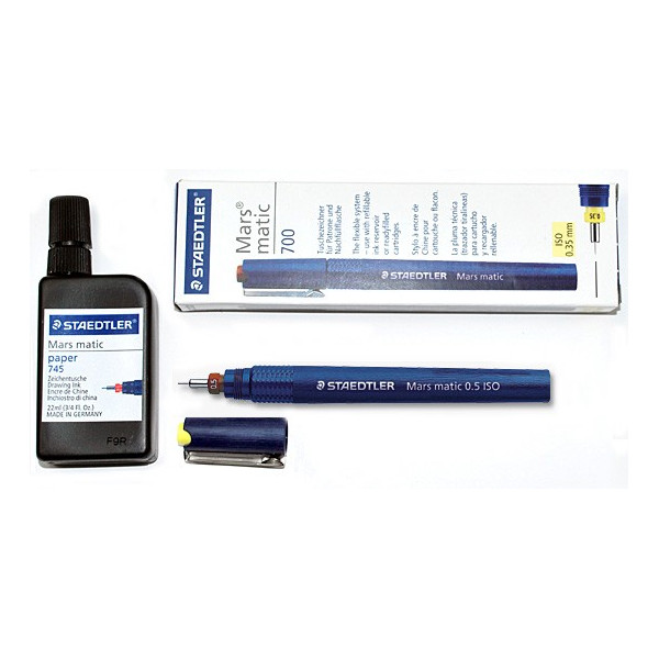 Stylo Mars Matic 700 et recharge encre - Staedtler