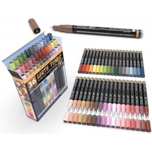 Set 36 marqueurs acrylique 0.7 mm - Nature- Tooli-Art