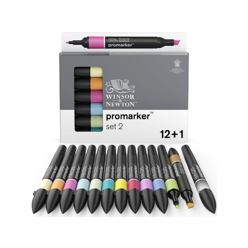 Set de 12 promarkers + blender offert - Set n°2 WINSOR & NEWTON