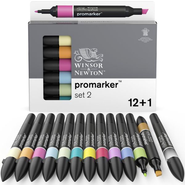 Set de 12 promarkers + blender offert - Set n°2 WINSOR & NEWTON