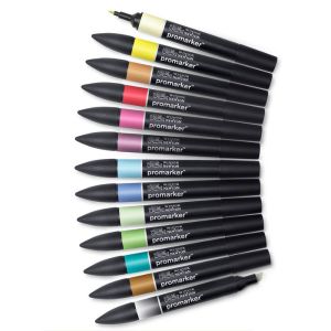 Assortiment 12 promarkers + blender offert- Set n°2 Winsor & Newton