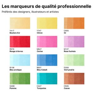 Nuancier Winsor & Newton - Set de 12 promarkers + blender offert- Set n°2