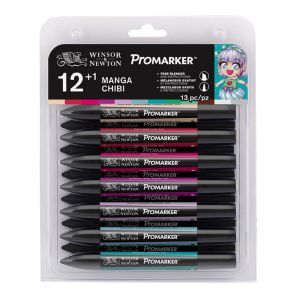 Set de 12 promarkers  + blender offert - Manga Chibi