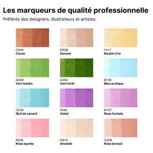 Nuancier Manga Fantasy Winsor & Newton - 12 promarkers + blender offert