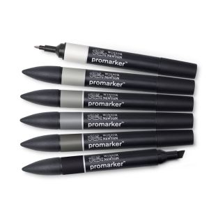 Assortiment de 6 promarkers tons neutres Winsor & Newton