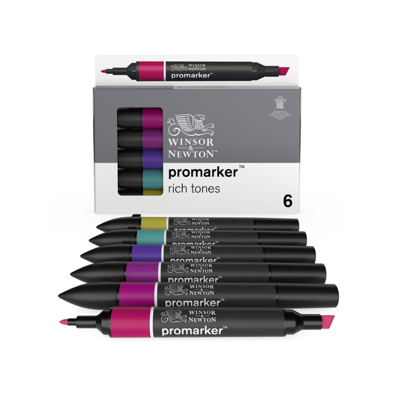 Set de 6 promarkers tons riches Winsor & Newton