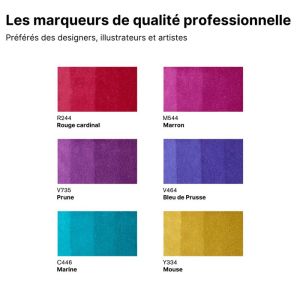 Nuancier de 6 promarkers tons riches Winsor & Newton