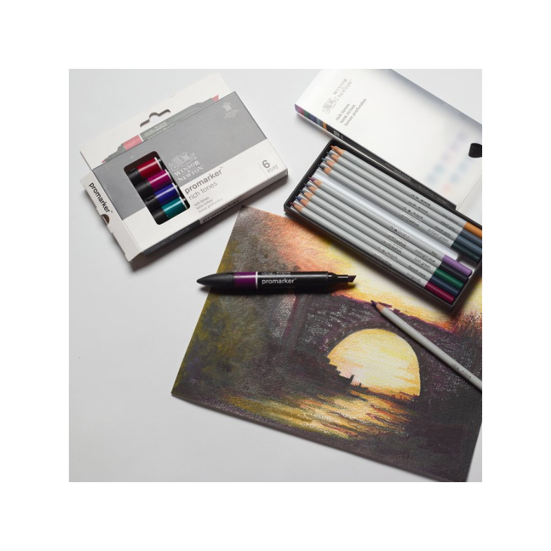 Boite de 6 promarkers tons riches Winsor & Newton