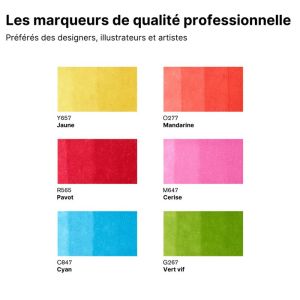 Nuancier Winsor & Newton - 6 promarkers tons vibrants