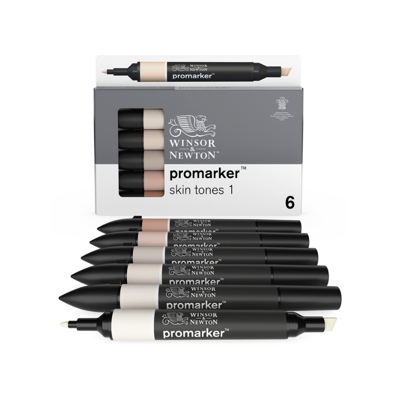 Set de 6 promarkers tons chair n°1 WINSOR & NEWTON