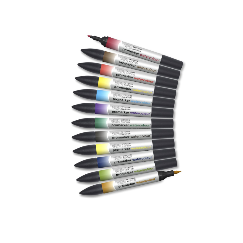Assortiment de 12 Promarker Watercolour - Winsor & Newton 