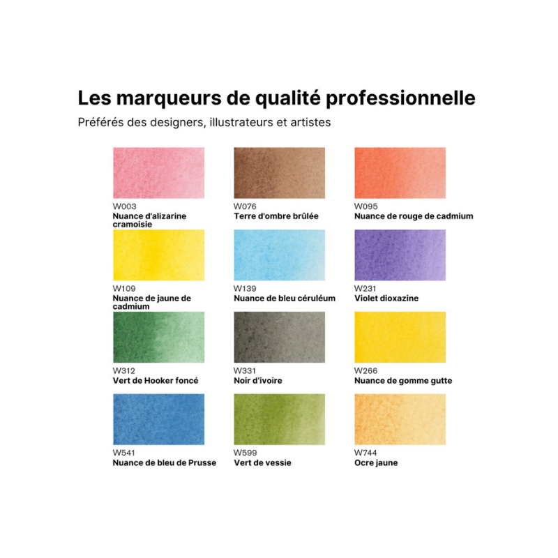 Nuancier 12 Promarker Watercolour - Winsor & Newton 