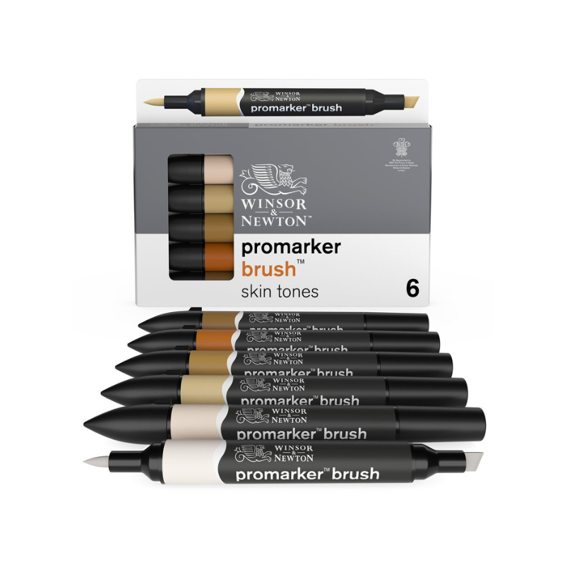 Set de 6 Brushmarker - Tons chair - Winsor & Newton