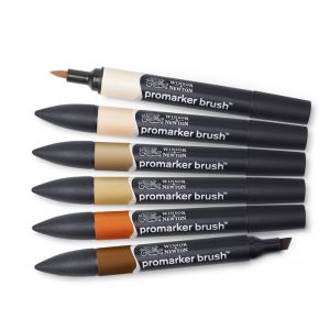 Assortiment de 6 Brushmarker - Tons chair - Winsor & Newton