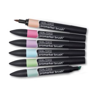 Set de 6 brushmarkers couleurs de tons pastels