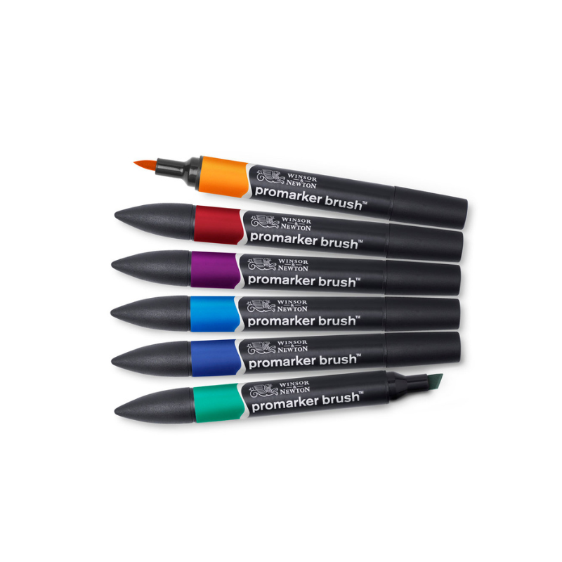 Set de 6 brushmarkers couleurs de tons riches